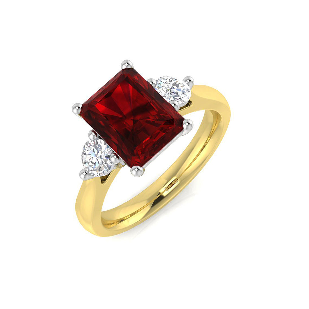Ruby Diamond Ring 2.63ct – SL9778~RY – 18k Yellow Gold