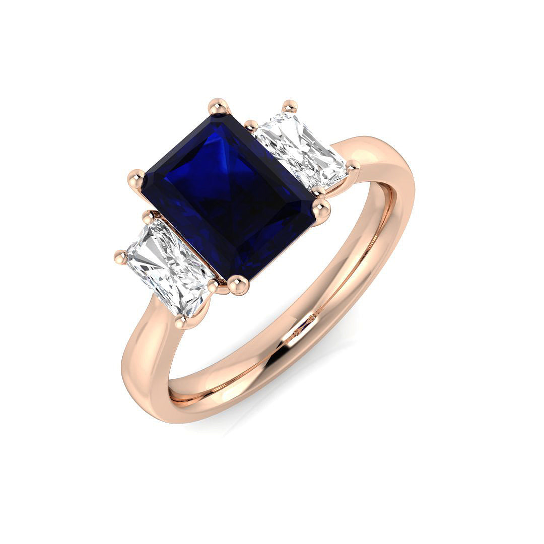 Three Stone Diamond Ring 2.43ct – SL9795~BS – 18k Rose Gold