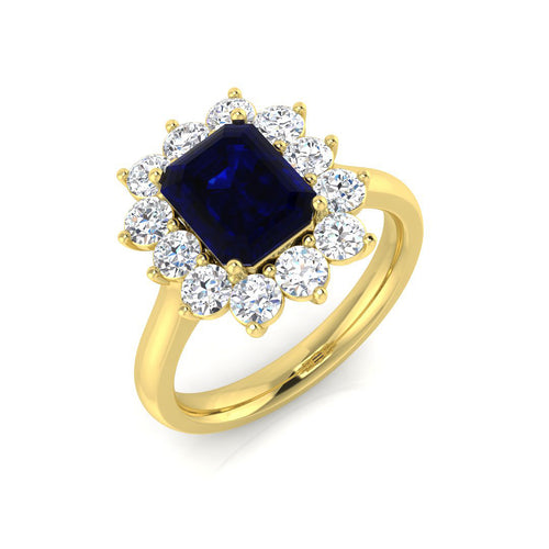 Cluster Diamond Ring 2.52ct – SL9860~BS – 18k Yellow Gold