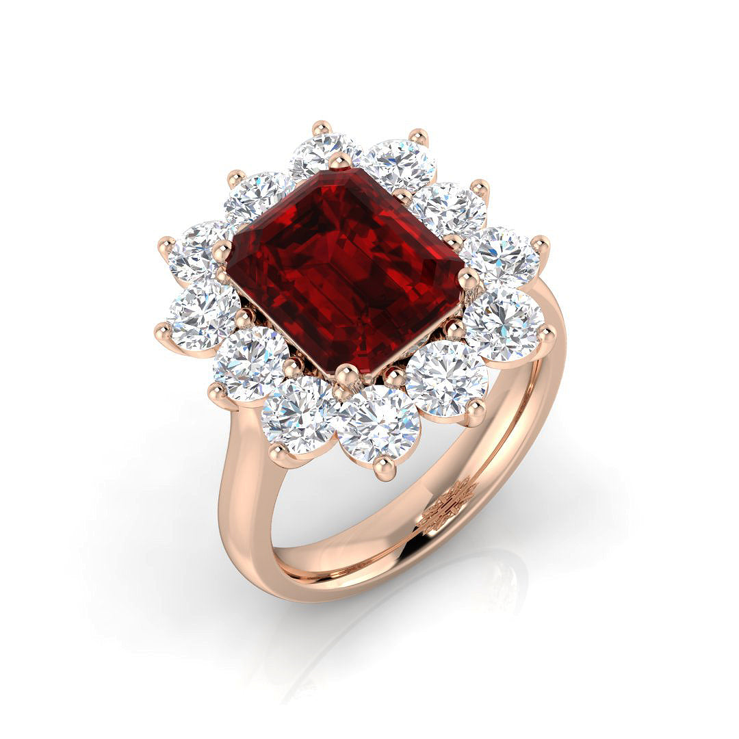 Cluster Diamond Ring 3.25ct–9.02ct – SL9774~RY – 18k Rose Gold