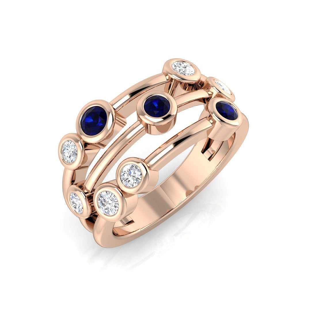 Bubble Diamond Ring 0.74ct – SL9944~BS – 18k Rose Gold