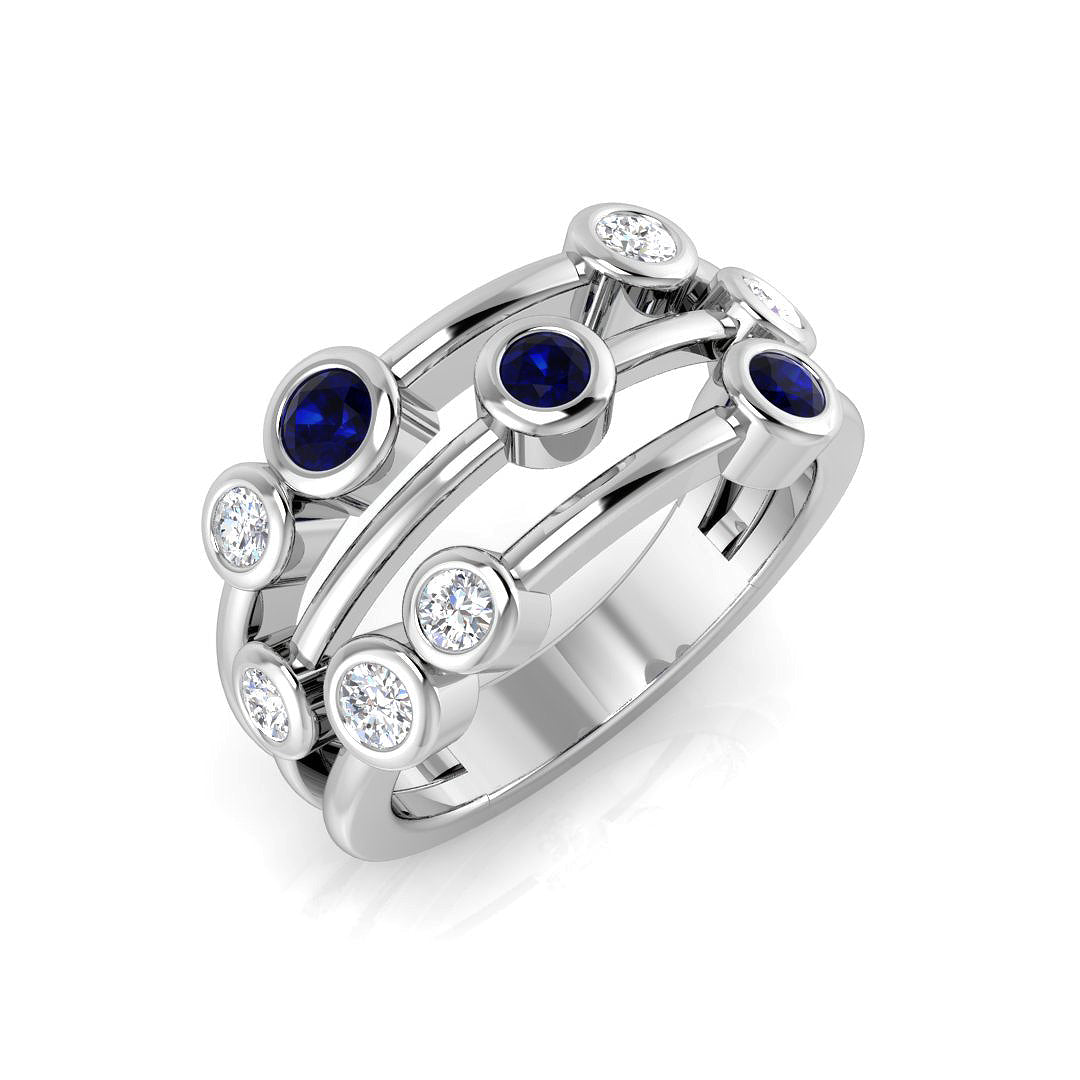 Bubble Diamond Ring 0.74ct – SL9944~BS – 18k White Gold