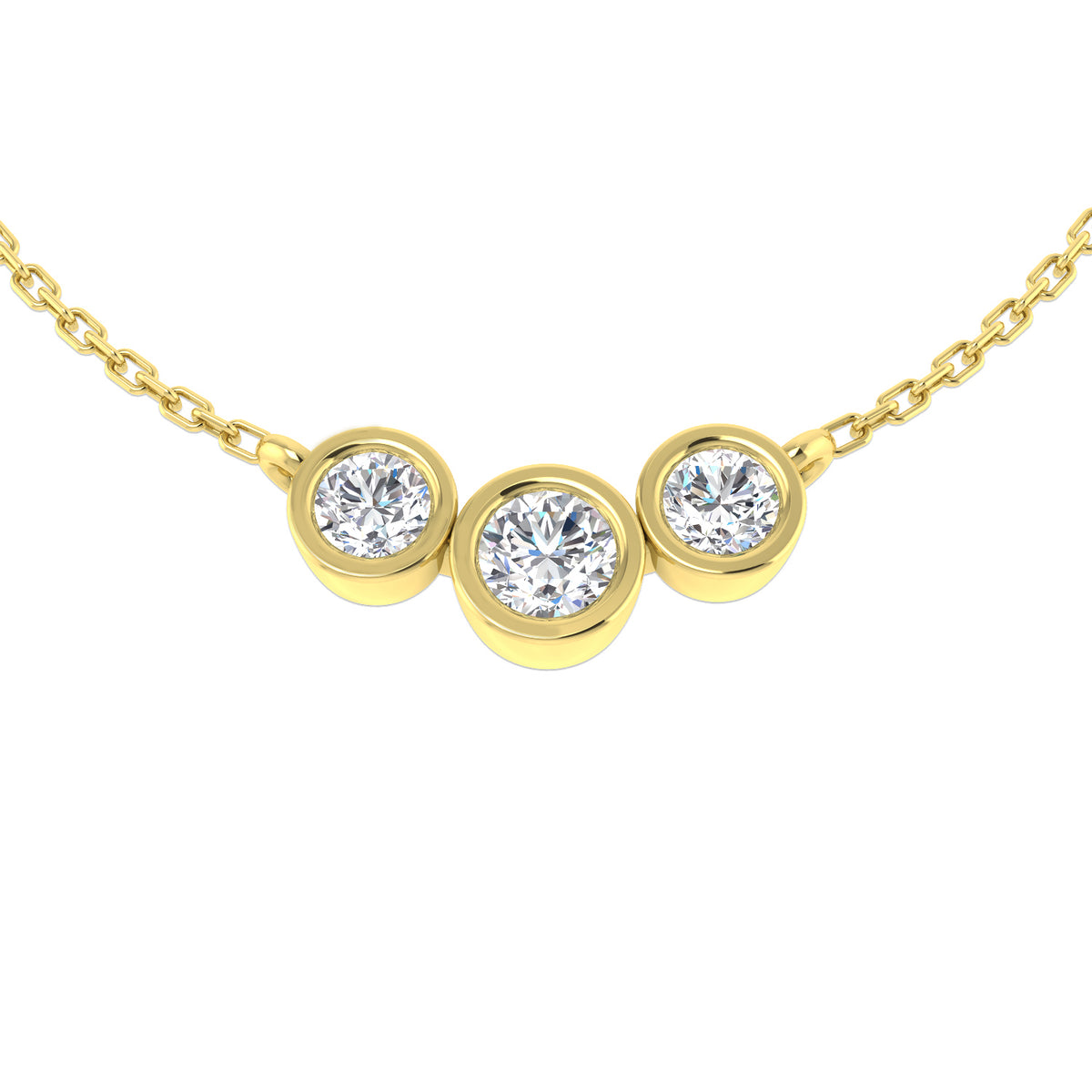Drop & Trilogy Diamond Ring 0.35ct–0.67ct – SN1666 – 18k Yellow Gold