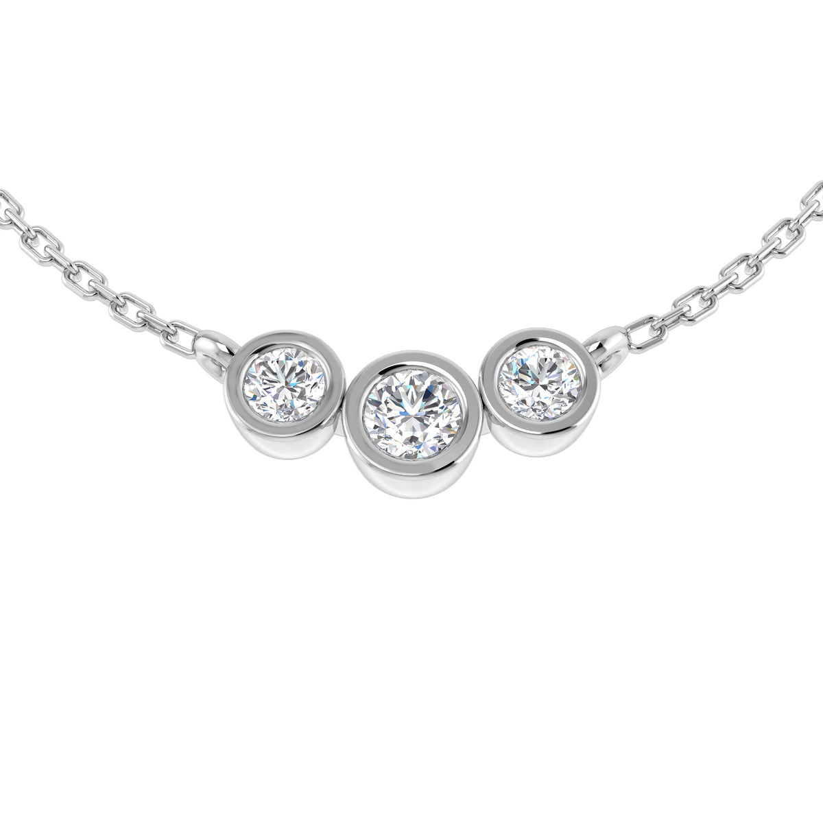 Drop & Trilogy Diamond Ring 0.35ct–0.67ct – SN1666 – 18k White Gold