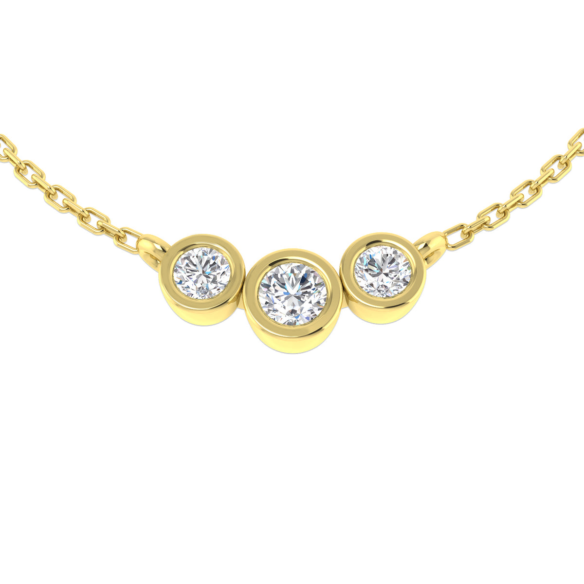 Drop & Trilogy Diamond Ring 0.35ct–0.67ct – SN1666 – 18k Yellow Gold