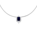 Blue Sapphire Diamond Ring 1.09ct – SN1829~BS – 18k White Gold