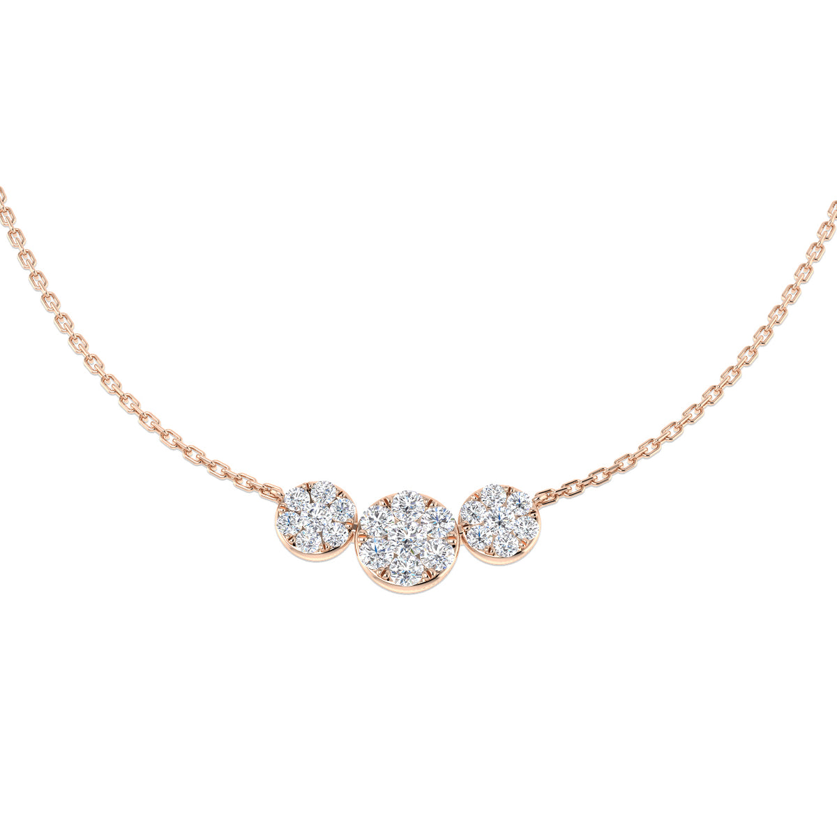 Cluster Diamond Ring 0.6ct – SN1894 – 18k Rose Gold