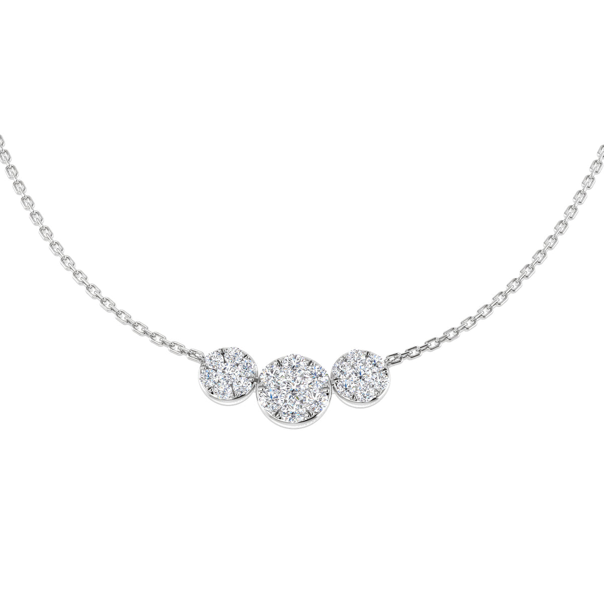 Cluster Diamond Ring 0.6ct – SN1894 – 18k White Gold