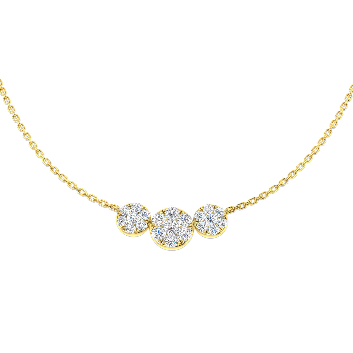Cluster Diamond Ring 0.6ct – SN1894 – 18k Yellow Gold