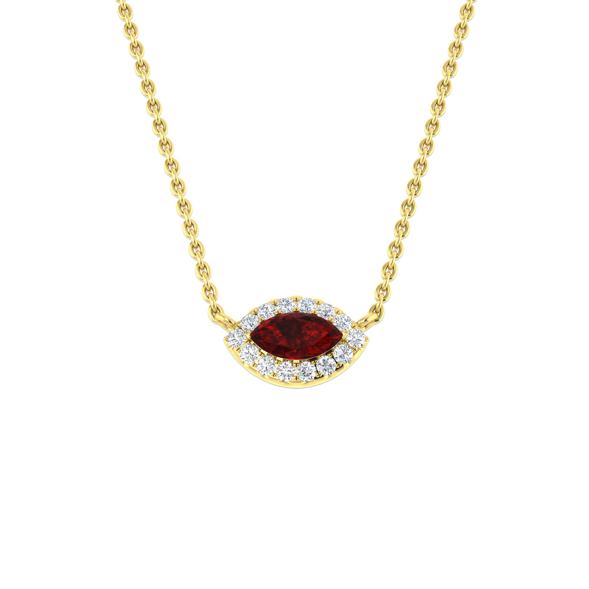 Ruby Diamond Ring 0.3ct – SN1904~RY – 18k Yellow Gold