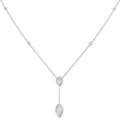 Drop & Trilogy Diamond Ring 0.89ct – SN1972 – 18k White Gold