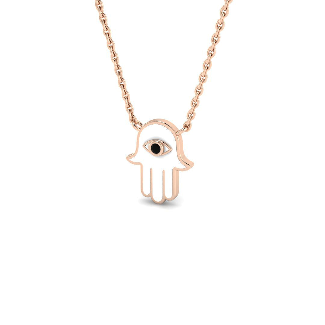 Kids Necklace Diamond Ring 0.08ct – SN2002~ENM – 18k Rose Gold