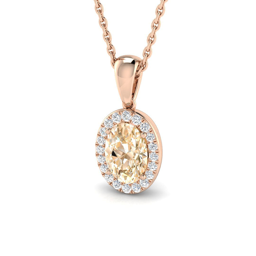 Morganite Diamond Ring 0.88ct – SP3904~MG – 18k Rose Gold