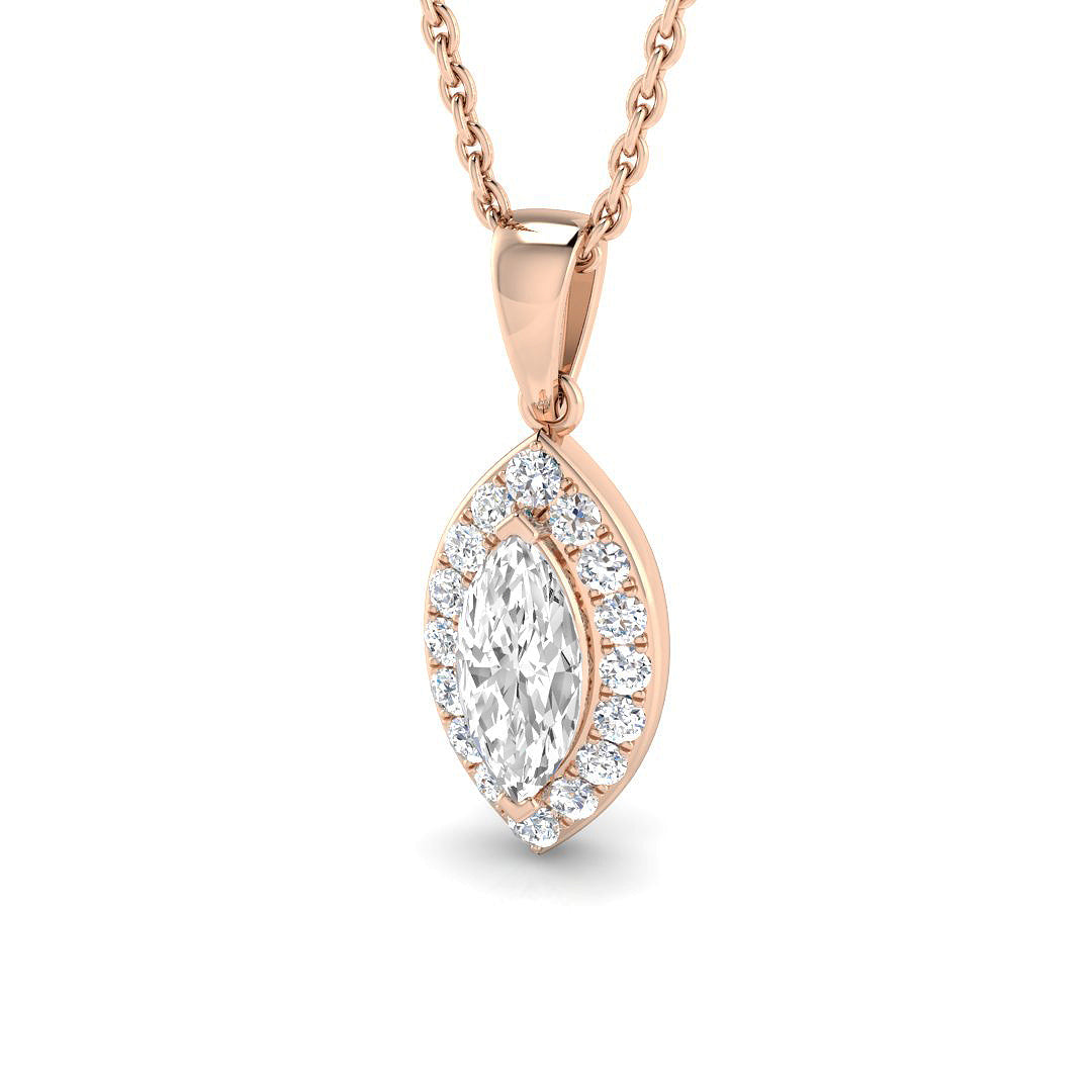 Halo Diamond Ring 0.47ct – SP4866 – 18k Rose Gold