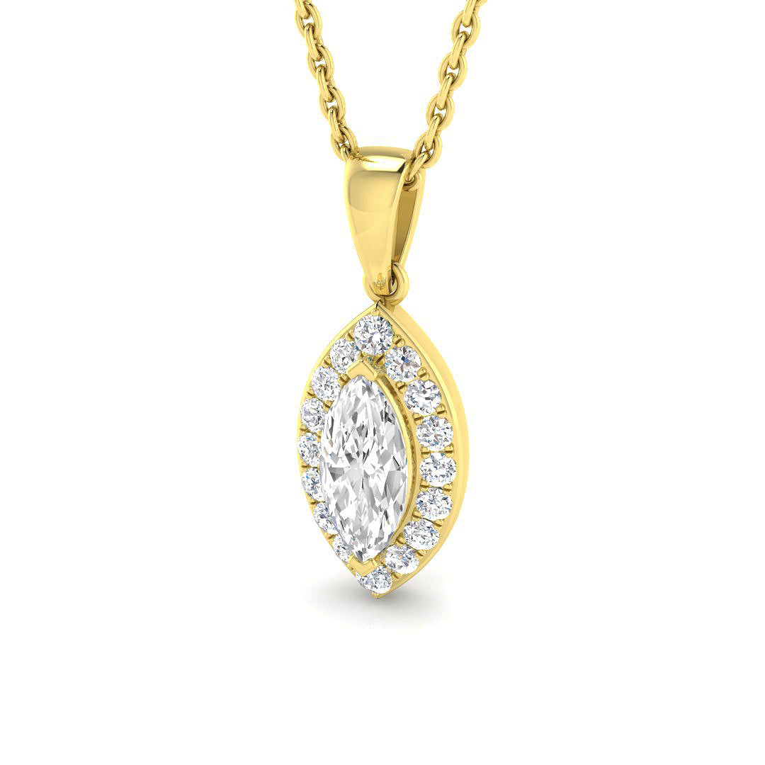 Halo Diamond Ring 0.47ct – SP4866 – 18k Yellow Gold