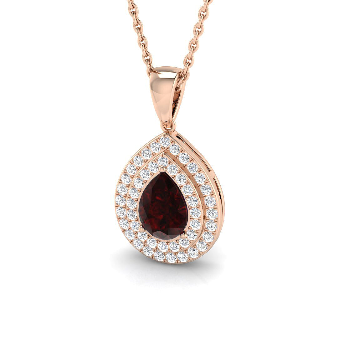 Ruby Diamond Ring 0.86ct – SP3540B~RY – 18k Rose Gold