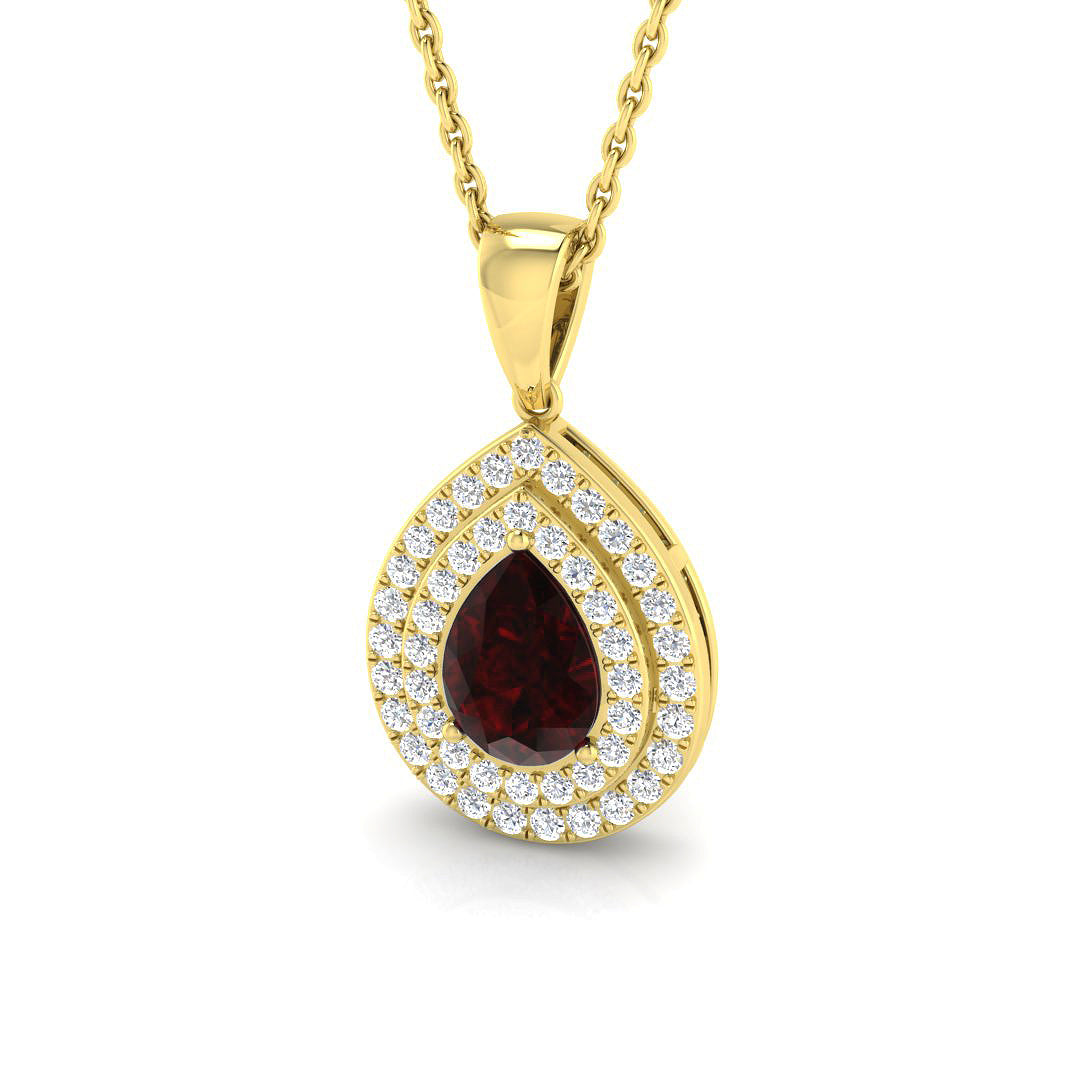 Ruby Diamond Ring 0.86ct – SP3540B~RY – 18k Yellow Gold