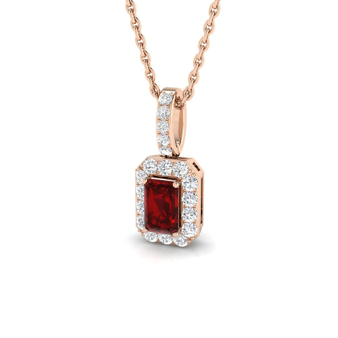 Ruby Diamond Ring 0.48ct – SP3757~RY – 18k Rose Gold
