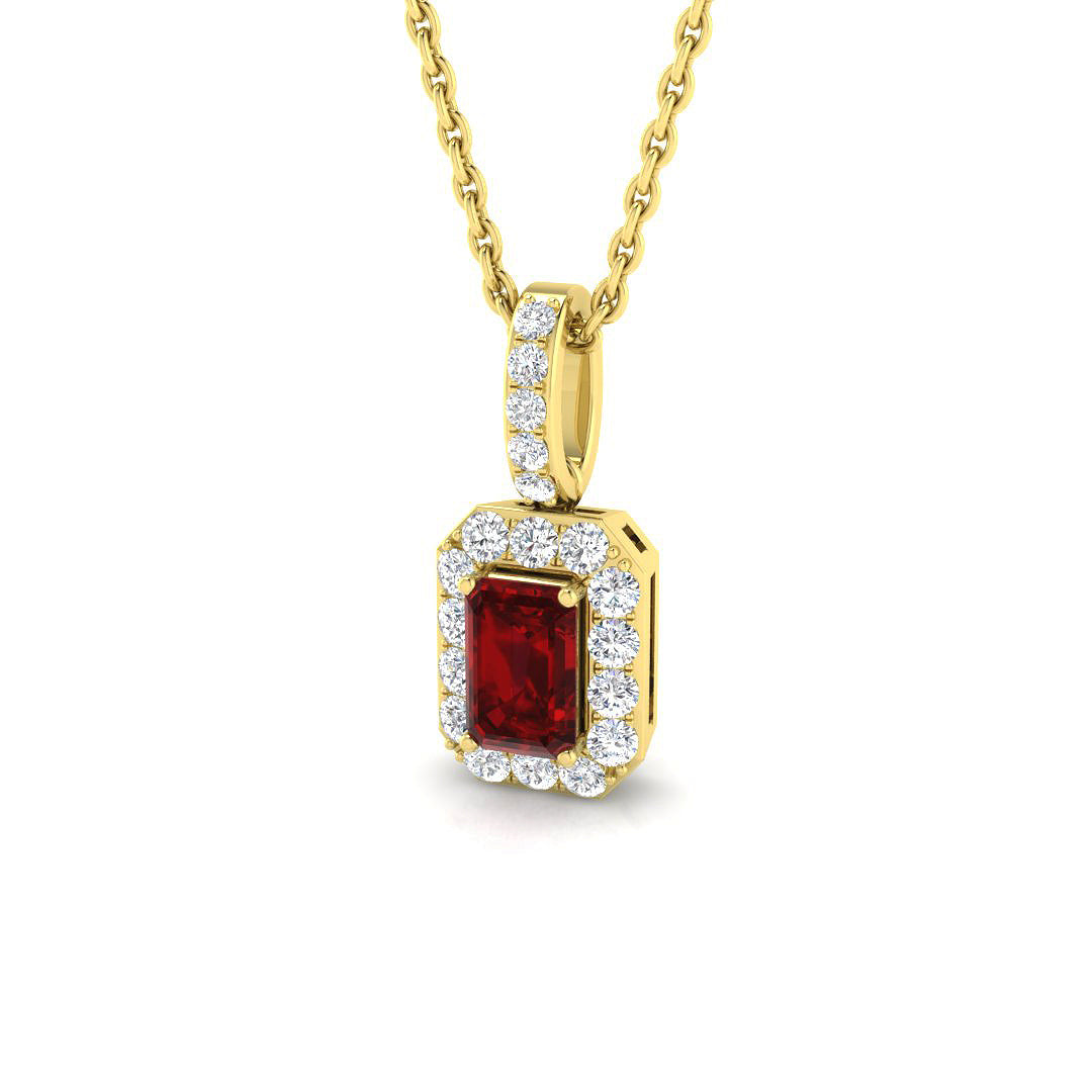 Ruby Diamond Ring 0.48ct – SP3757~RY – 18k Yellow Gold