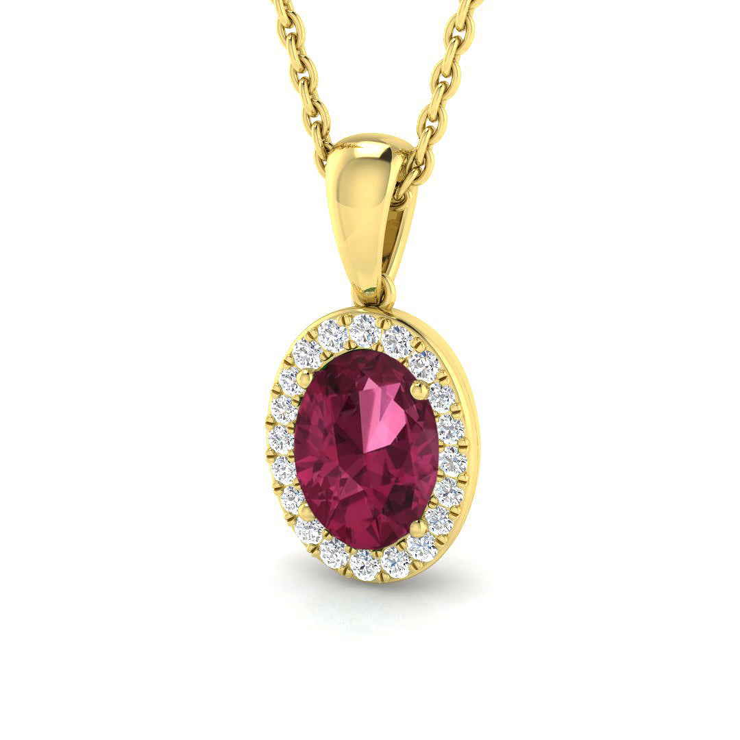 Pink Tourmaline Diamond Ring 0.86ct – SP3904A~PKT – 18k Yellow Gold