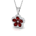 Ruby Diamond Ring 1.23ct–1.28ct – SP3979~RY – 18k White Gold