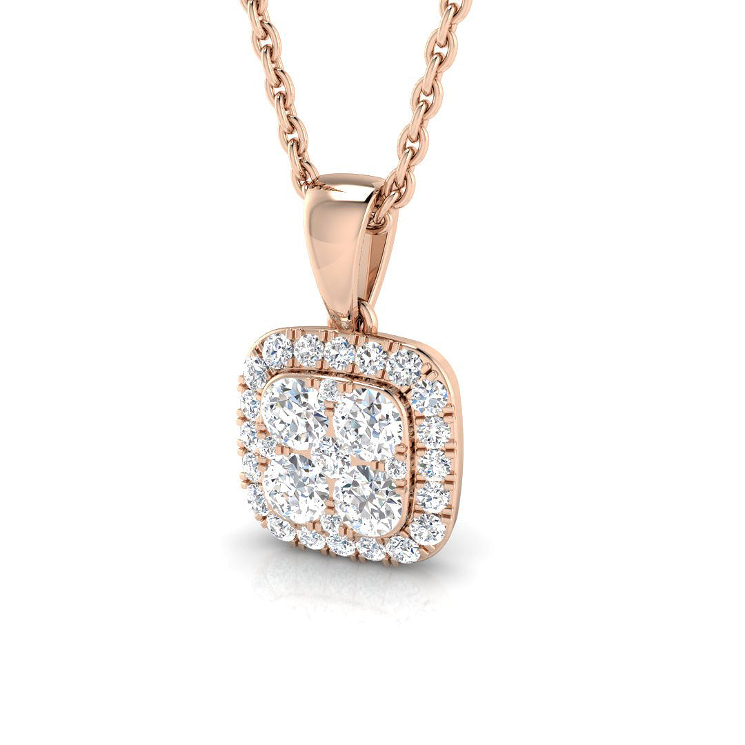 Cluster Diamond Ring 0.3ct – SP4124 – 18k Rose Gold