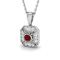 Ruby Diamond Ring 0.16ct – SP4185~RY – 18k White Gold