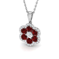 Ruby Diamond Ring 0.95ct – SP4237~RY – 18k White Gold
