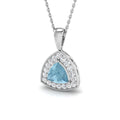 Aquamarine Diamond Ring 0.82ct – SP4260~AQ – 18k White Gold