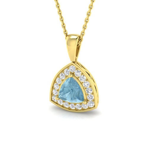 Aquamarine Diamond Ring 0.82ct – SP4260~AQ – 18k Yellow Gold