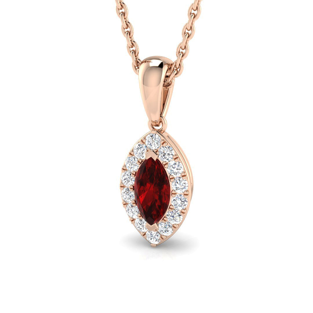 Ruby Diamond Ring 0.37ct – SP4369~RY – 18k Rose Gold