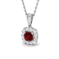 Ruby Diamond Ring 0.51ct – SP4644~RY – 18k White Gold