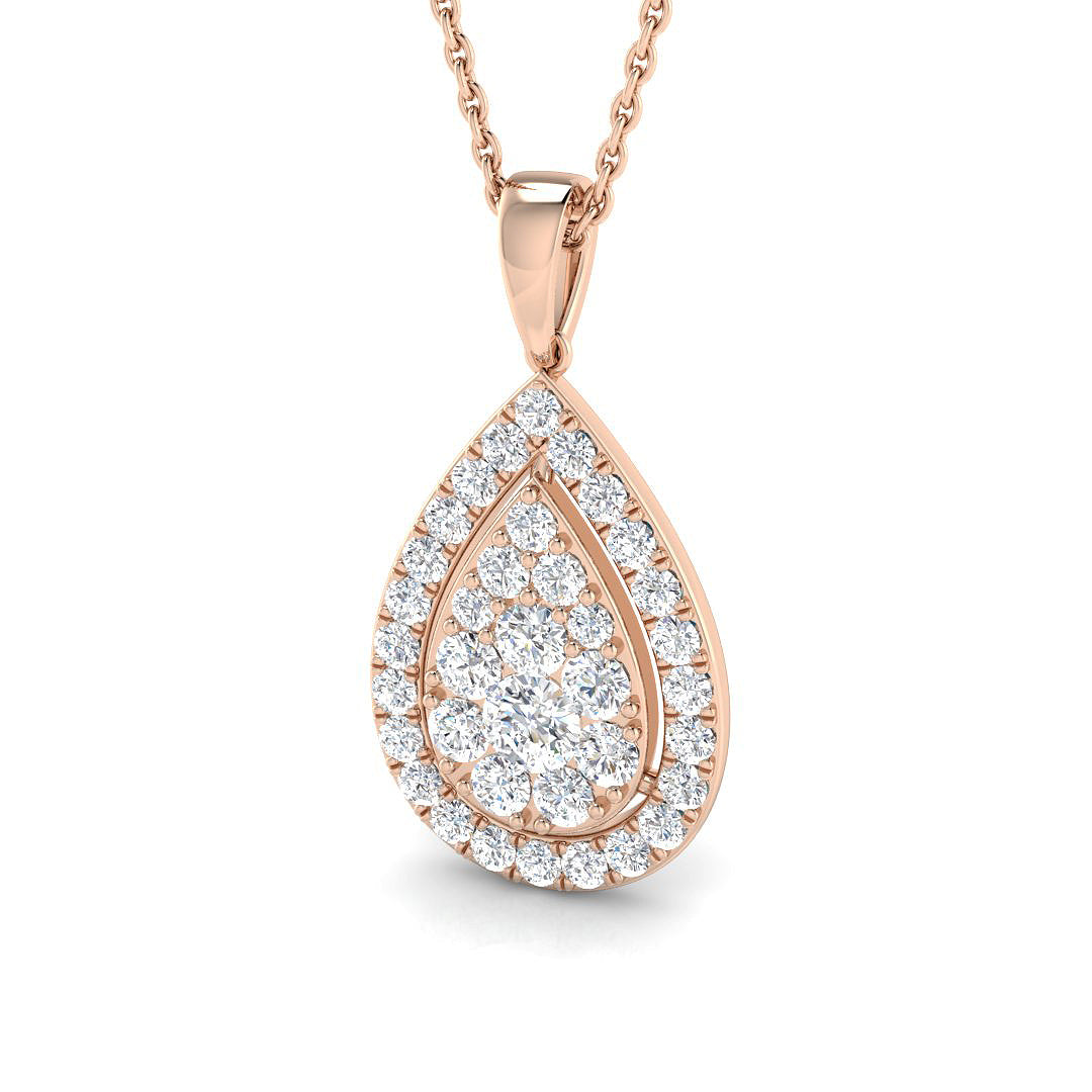 Cluster Diamond Ring 0.93ct–1.04ct – SP4682 – 18k Rose Gold