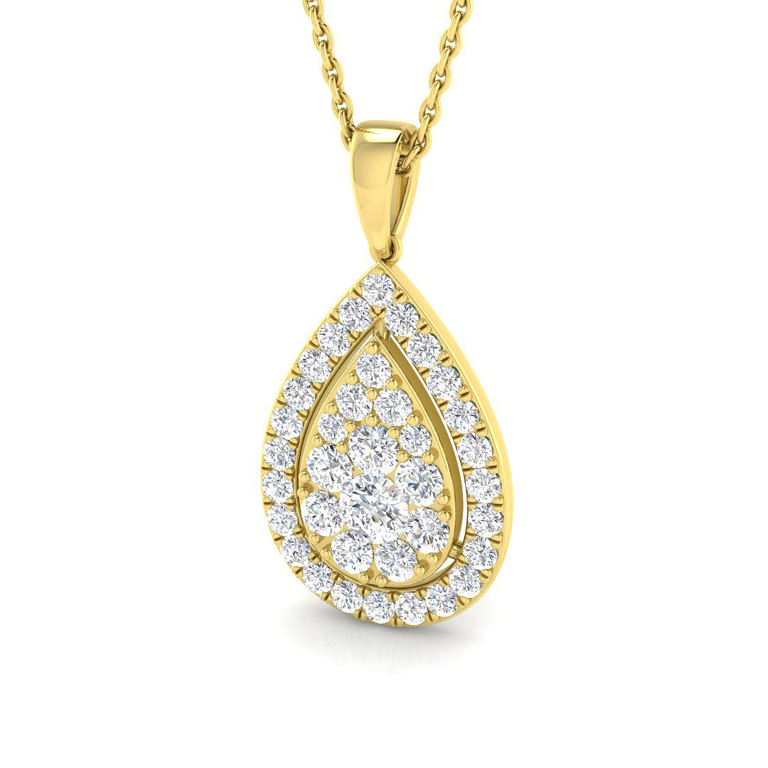 Cluster Diamond Ring 0.93ct–1.04ct – SP4682 – 18k Yellow Gold