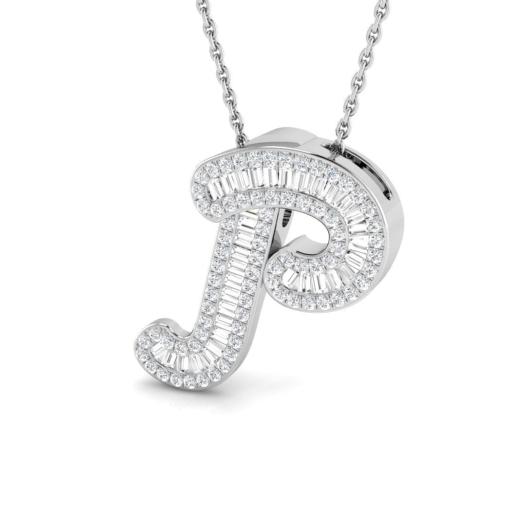Initials Diamond Ring 0.44ct – SP5002-P – 18k White Gold