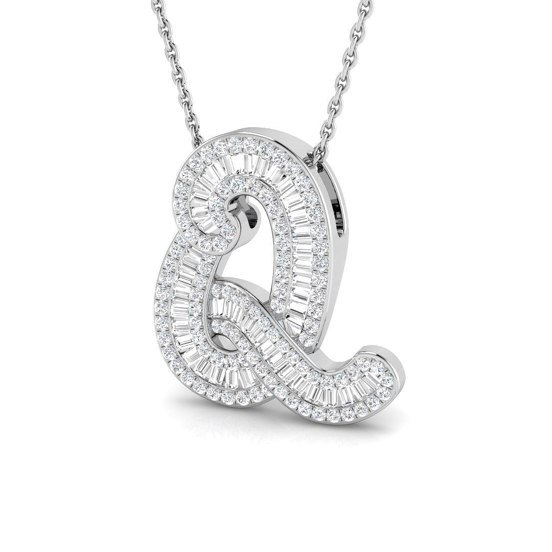 Initials Diamond Ring 0.54ct – SP5002-Q – 18k White Gold