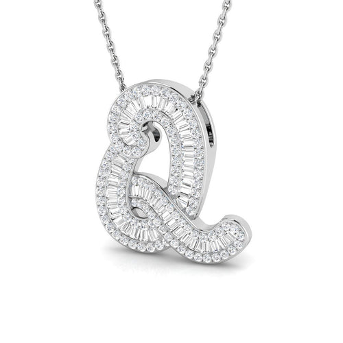 Initials Diamond Ring 0.54ct – SP5002-Q – 18k White Gold