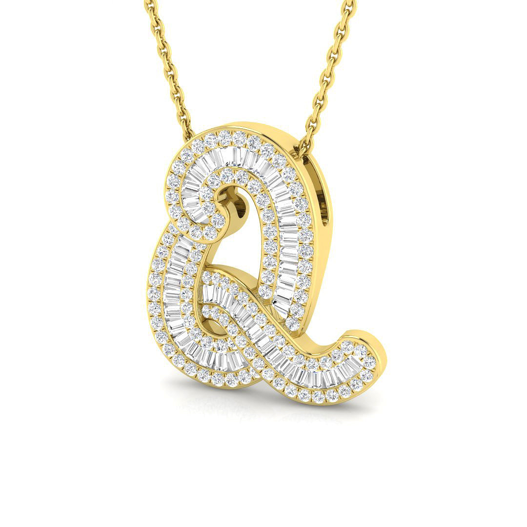 Initials Diamond Ring 0.54ct – SP5002-Q – 18k Yellow Gold