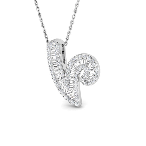 Initials Diamond Ring 0.4ct – SP5002-V – 18k White Gold