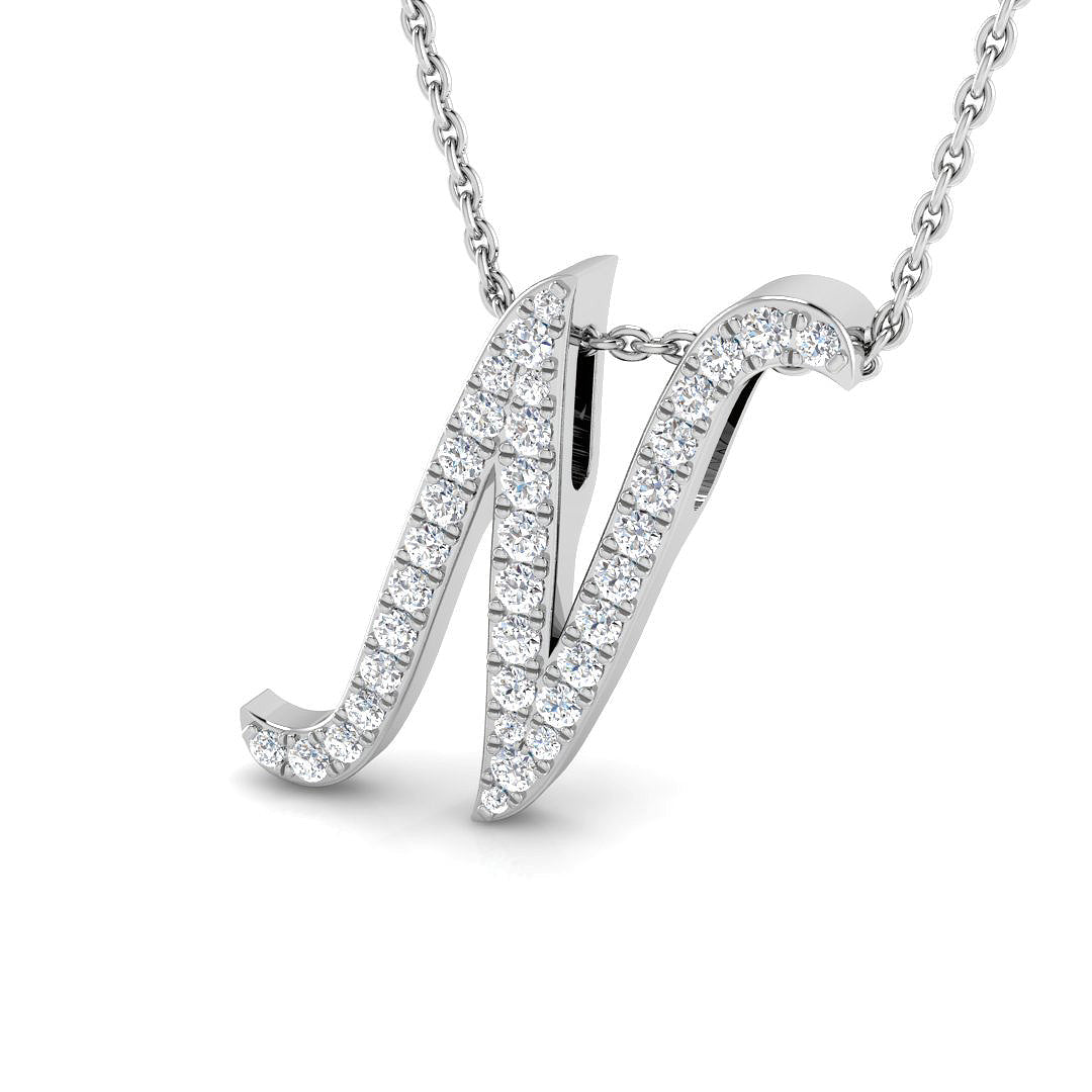 Initials Diamond Ring 0.3ct–1.16ct – SP4909-N – 18k White Gold