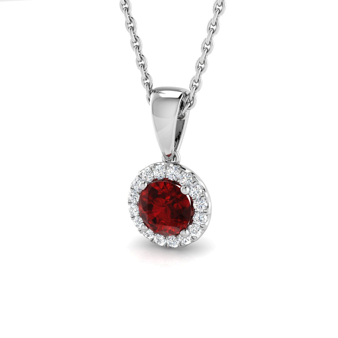 Ruby Diamond Ring 0.64ct – SP5091~RY – 18k White Gold
