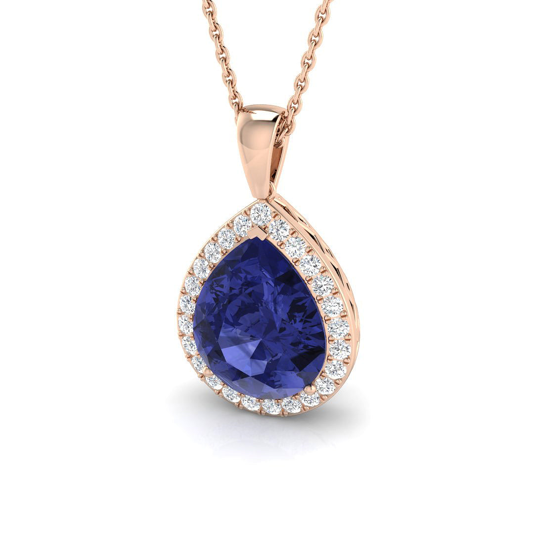 Tanzanite Diamond Ring 3.65ct – SP5229~TZ – 18k Rose Gold