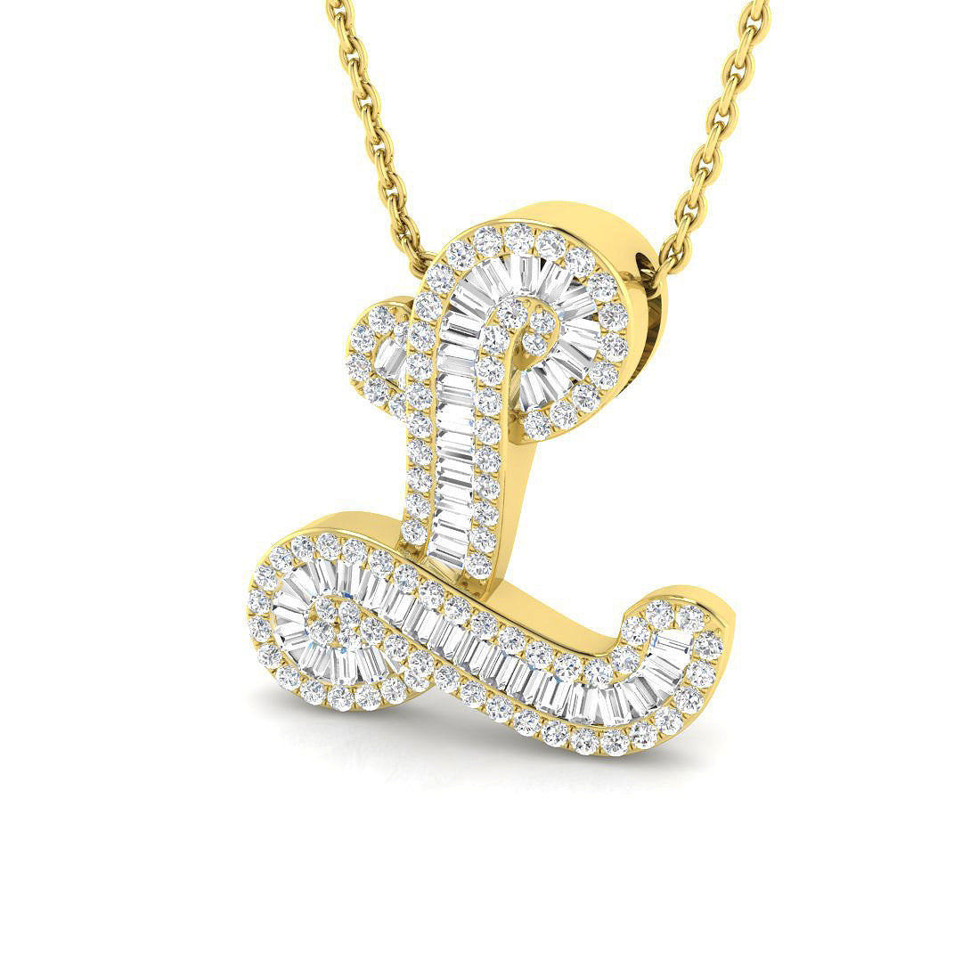 Initials Diamond Ring 0.5ct – SP5355-L – 18k Yellow Gold