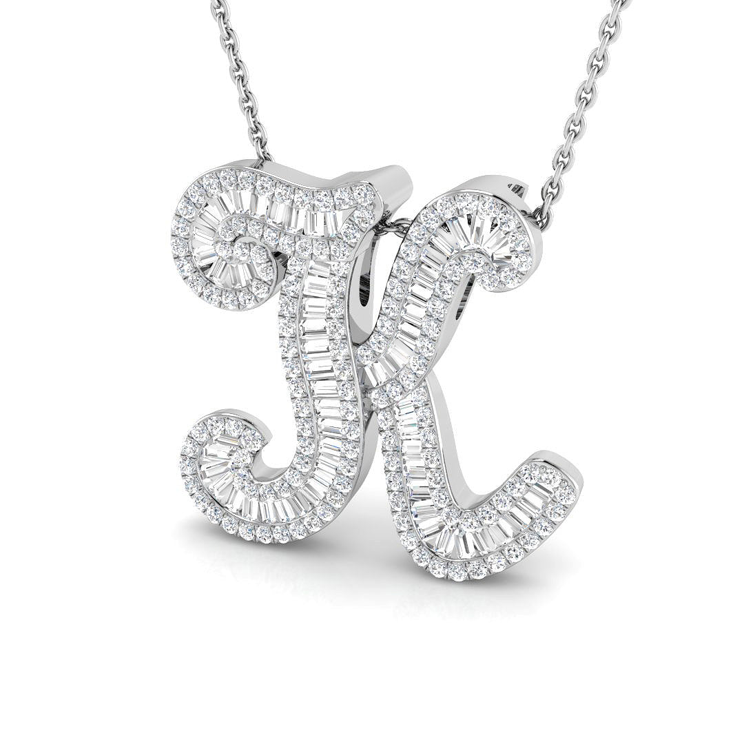 Initials Diamond Ring 0.78ct – SP5391-K – 18k White Gold