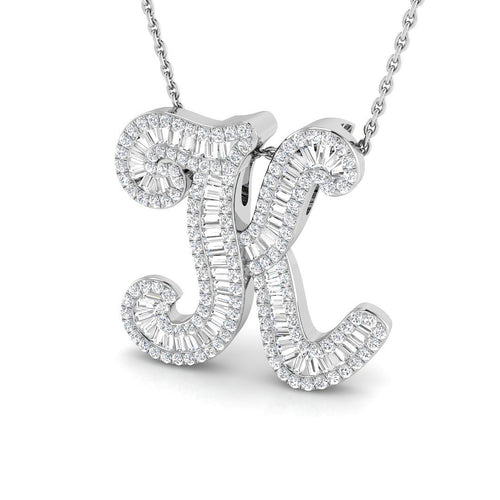 Initials Diamond Ring 0.78ct – SP5391-K – 18k White Gold