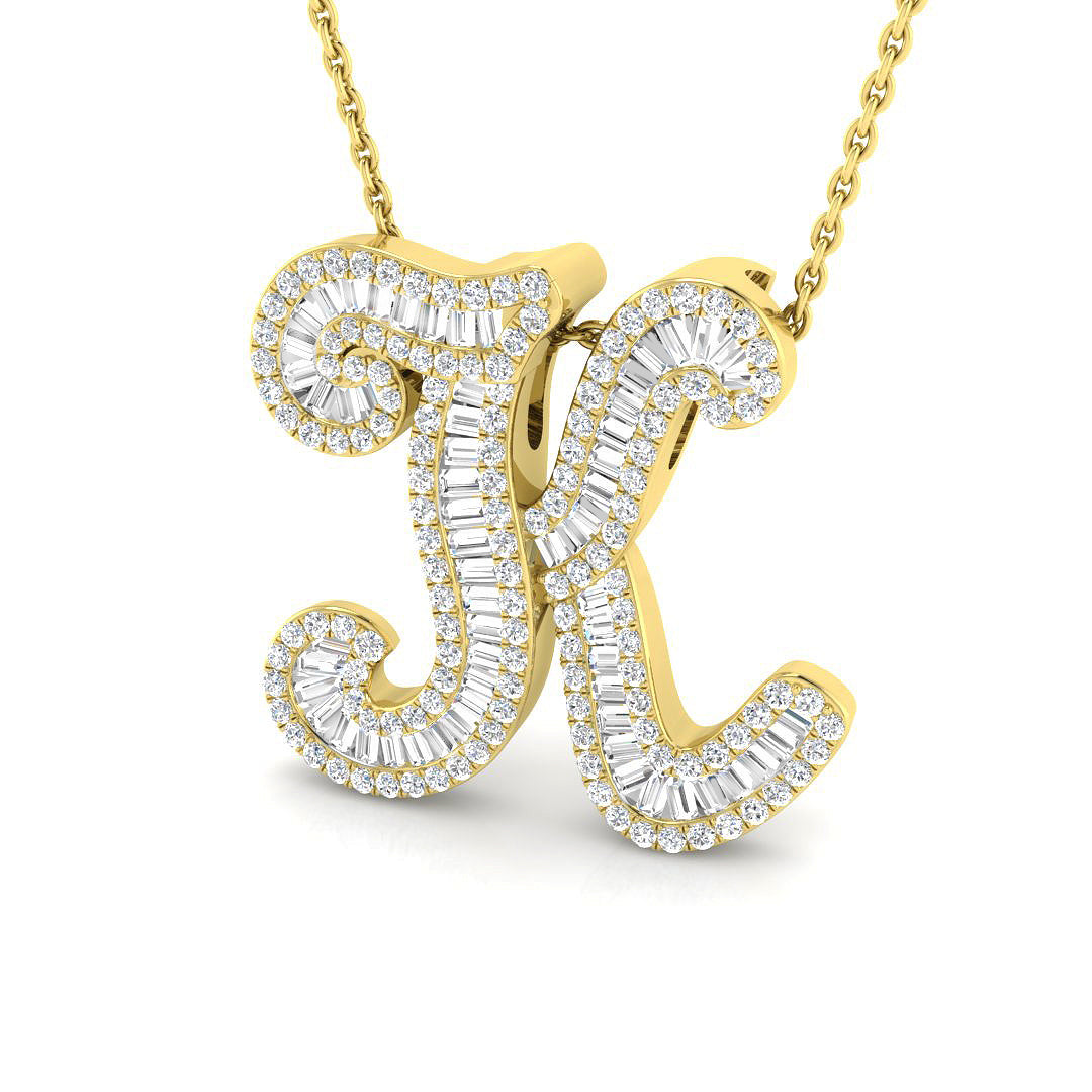 Initials Diamond Ring 0.78ct – SP5391-K – 18k Yellow Gold