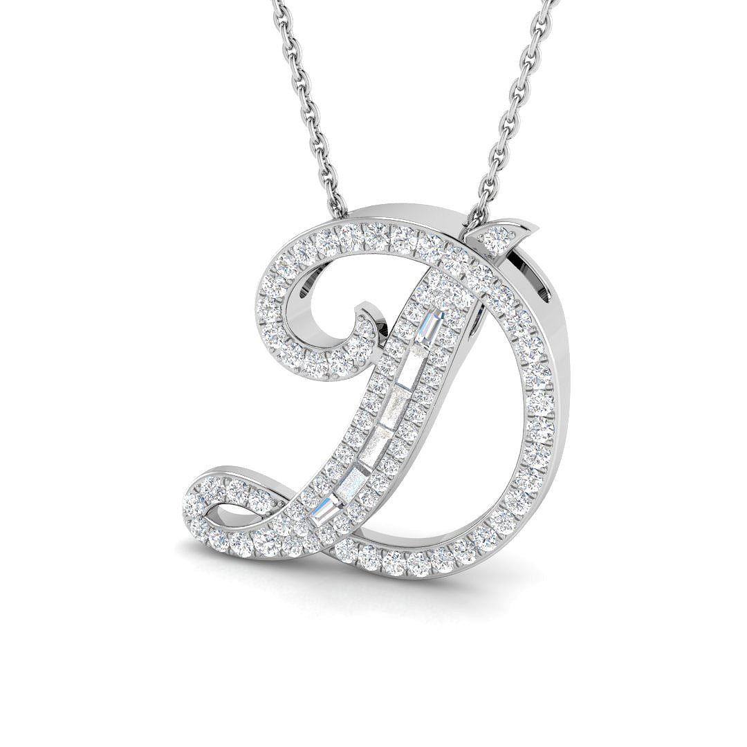 Initials Diamond Ring 0.47ct – SP5504-D – 18k White Gold
