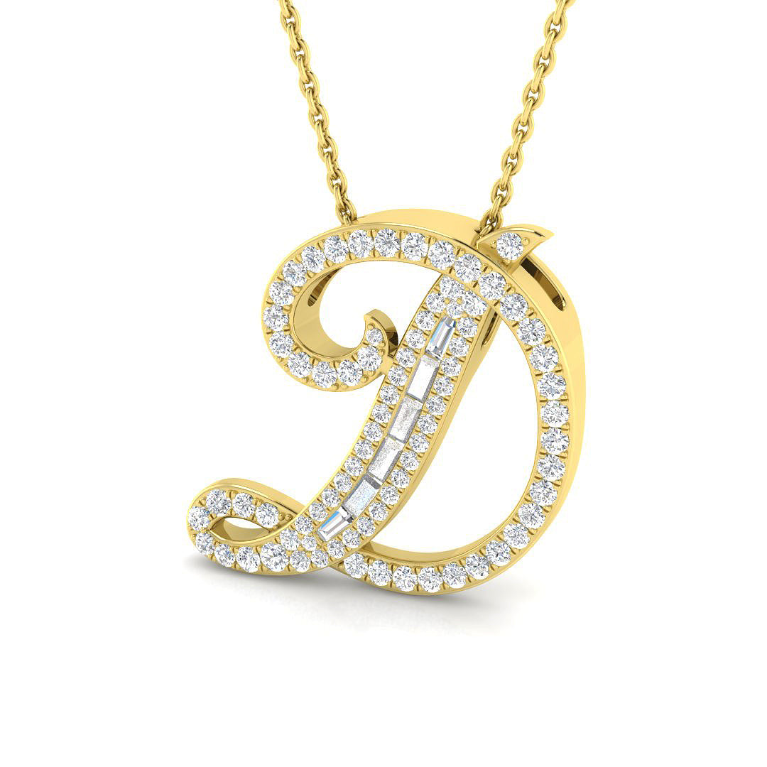 Initials Diamond Ring 0.47ct – SP5504-D – 18k Yellow Gold