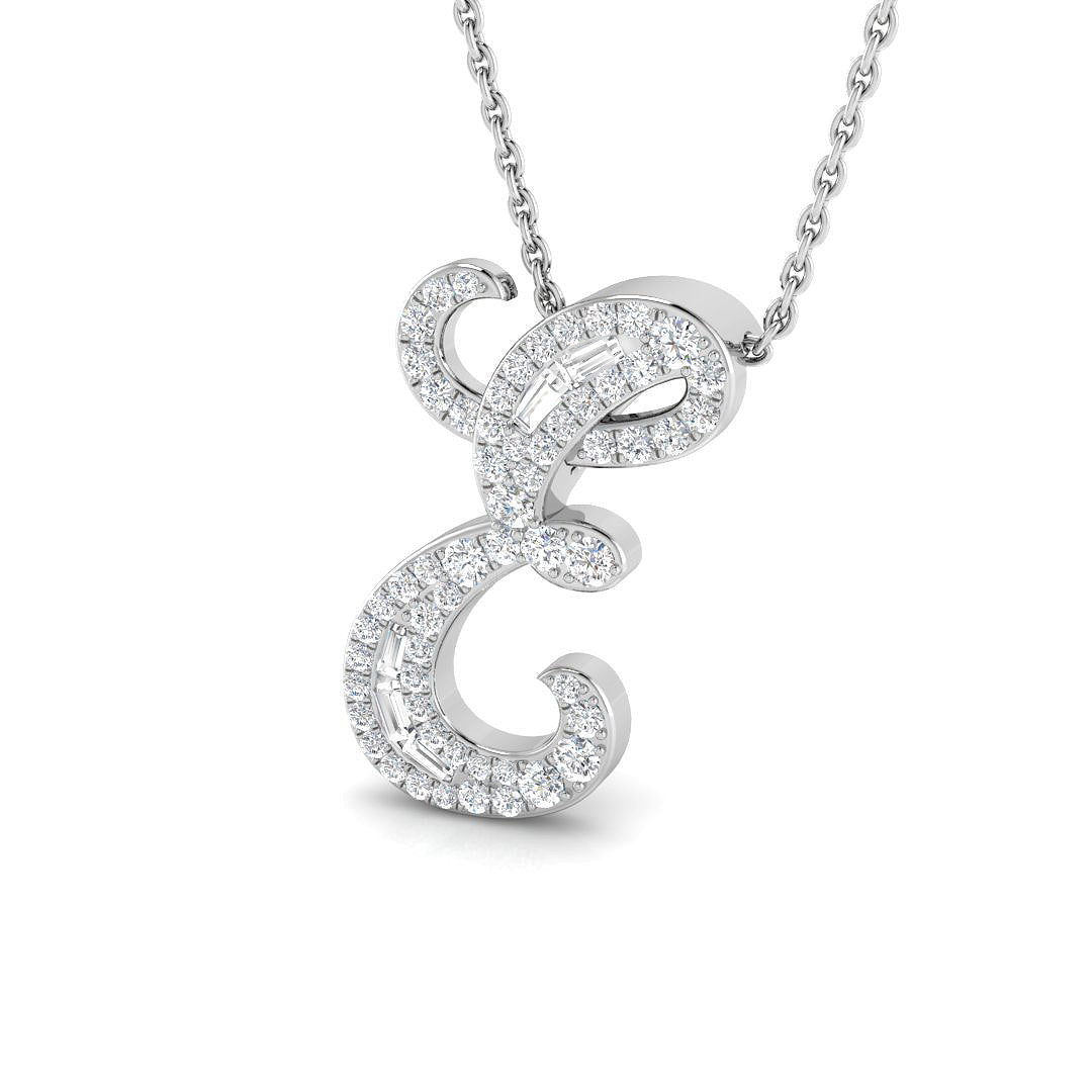 Initials Diamond Ring 0.32ct – SP5504-E – 18k White Gold