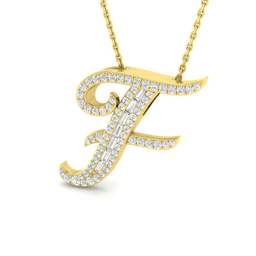 Initials Diamond Ring 0.32ct – SP5504-F – 18k Yellow Gold
